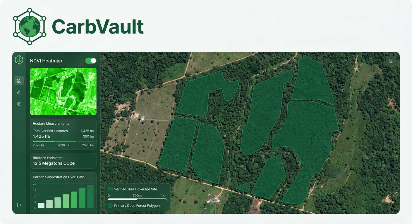 Satellite imagery analysis with biomass overlay